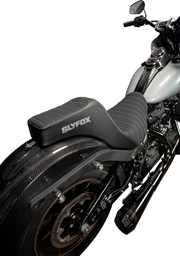 SLYFOX High Noon Seat - Vinyl - Classic Stitch - Silver Logo - FL/FX '18-'24 4701B-slyfox