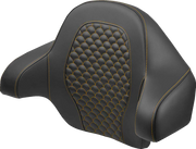 SADDLEMEN Tour Pak - Dragon Scale - Gold Stitch - FLH/FLT '14-'24 814-07-15507