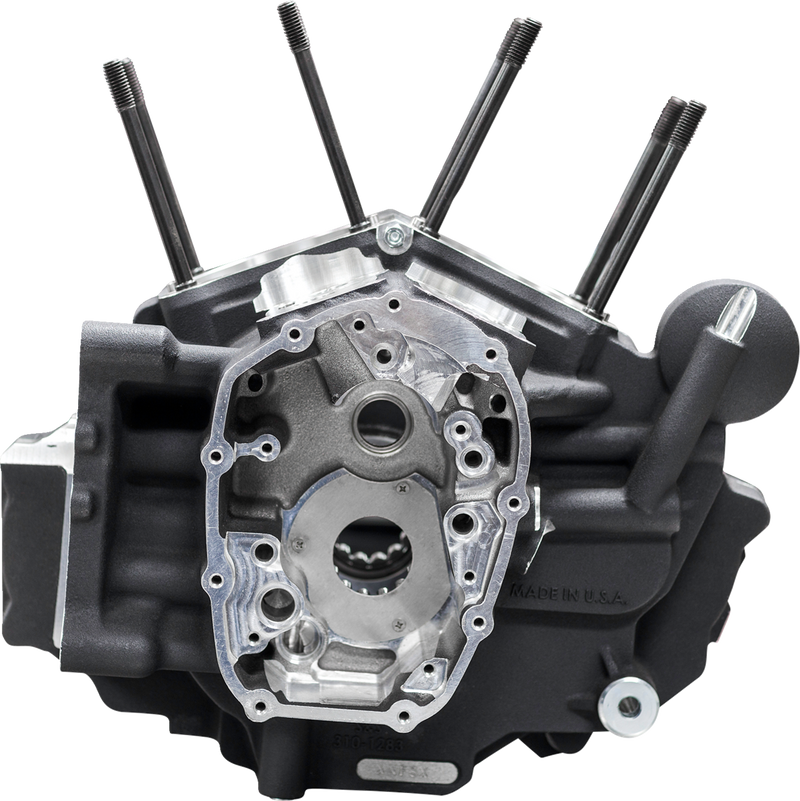 S&S CYCLE Crankcase - MK-Series "B" - Black - M8 Softail 310-1326