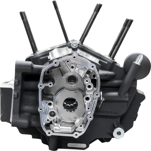 S&S CYCLE Crankcase - MK-Series "B" - Black - M8 Softail 310-1326
