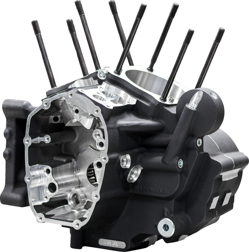 S&S CYCLE Crankcase - MK-Series "B" - Black - M8 Softail 310-1326