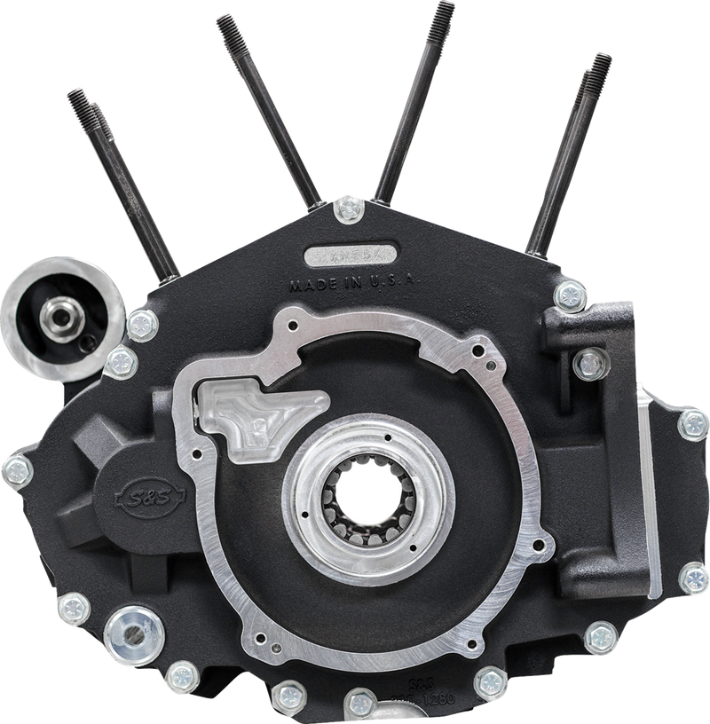 S&S CYCLE Crankcase - MK-Series "B" - Black - M8 Softail 310-1326
