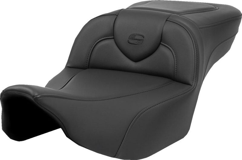 SADDLEMEN Heated RoadSofa* Seat - Extended Reach - Smooth - w/o Backrest - FLT/FLH *23-*24 823-07-188A0