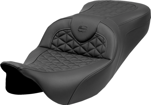 SADDLEMEN RoadSofa* Tri Gripper Seat - Standard Reach - w/o Backrest - FLH/FLT '08-'25 808-07B-21000