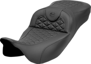 SADDLEMEN RoadSofa* Tri Gripper Seat - Extended Reach - w/o Backrest - FLH/FLT '08-'25 808-07B-21100