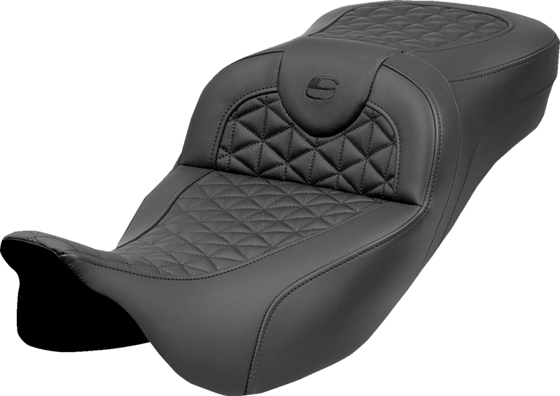 SADDLEMEN RoadSofa* Tri Gripper Seat - Extended Reach - w/o Backrest - FLH/FLT '08-'25 808-07B-21100