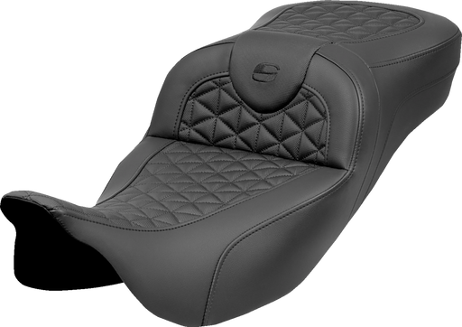 SADDLEMEN RoadSofa* Tri Gripper Seat - Extended Reach - w/o Backrest - FLH/FLT '08-'25 808-07B-21100