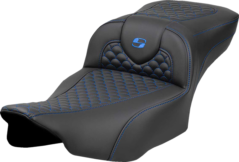SADDLEMEN RoadSofa™ Extended Reach Seat - Dragon Scale - w/o - Blue