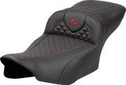SADDLEMEN RoadSofa™ Extended Reach Seat - Dragon Scale - w/o - Red