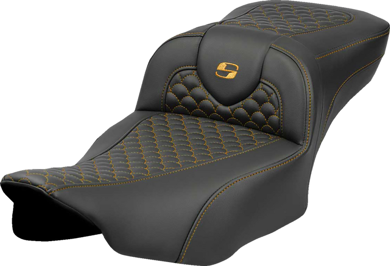 SADDLEMEN RoadSofa™ Extended Reach Seat - Dragon Scale - w/o - Gold