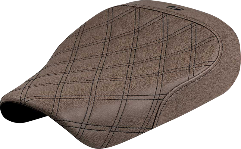 SADDLEMEN Solo Seat - Lattice Stitch - Brown - Sportster S '21-'25 821-36-002BLS