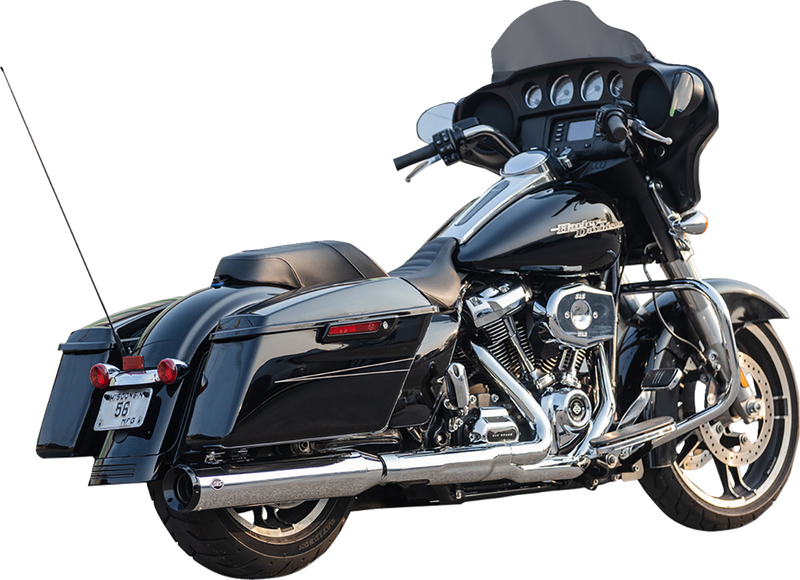 S&S CYCLE 2-into-1 Swindler Exhaust Conversion Kit - 4-1/2" - Chrome - M8 Touring 550-1142