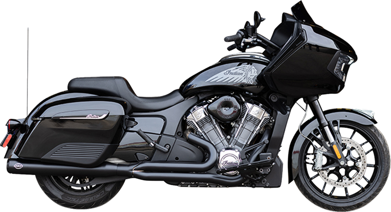 S&S CYCLE 2-into-1 Qualifier Exhaust System - Guardian Black - Race Only - Indian with PowerPlus 550-1131