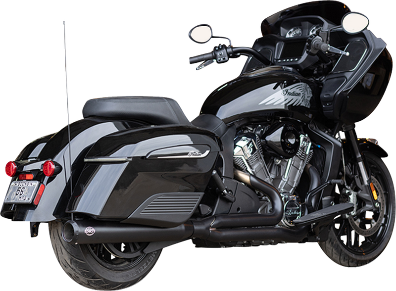 S&S CYCLE 2-into-1 Qualifier Exhaust System - Guardian Black - Race Only - Indian with PowerPlus 550-1131