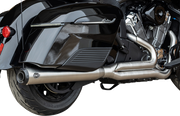 S&S CYCLE 2-into-1 Qualifier Exhaust System - Brushed Stainless Steel - Race Only - Indian with PowerPlus 550-1130