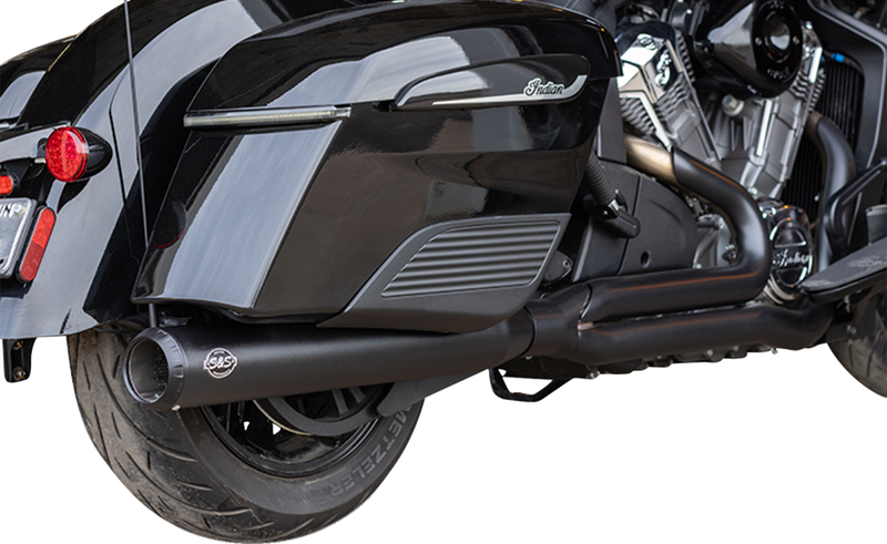 S&S CYCLE 2-into-1 Qualifier Exhaust System - Guardian Black - Race Only - Indian with PowerPlus 550-1131