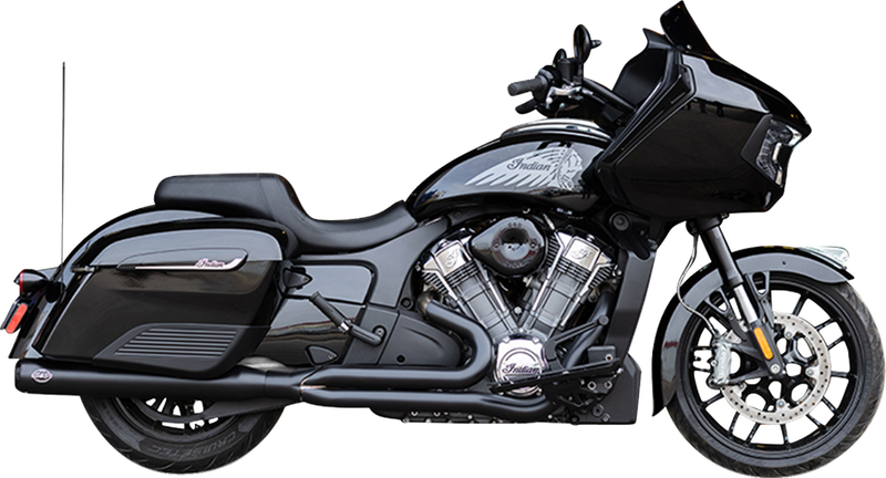 S&S CYCLE 2-into-1 Qualifier Exhaust System - Guardian Black - 49 State - Indian with PowerPlus 550-1133