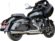S&S CYCLE 2-into-1 Qualifier Exhaust System - Brushed Stainless Steel - 49 State - Indian with PowerPlus 550-1132