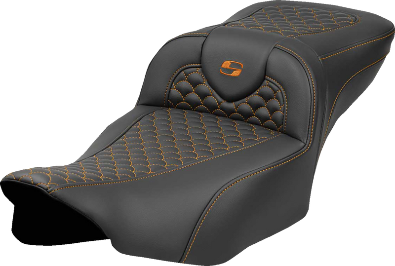 SADDLEMEN RoadSofa™ Extended Reach Seat - Dragon Scale - w/o - Orange