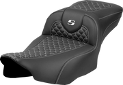 SADDLEMEN RoadSofa™ Extended Reach Seat - Dragon Scale - w/o - White