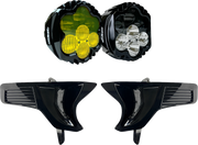 CUSTOM DYNAMICS Shark Demon? 2 Headlight/Fog Light - w/ Speed Plates SD2-23-RG-YW