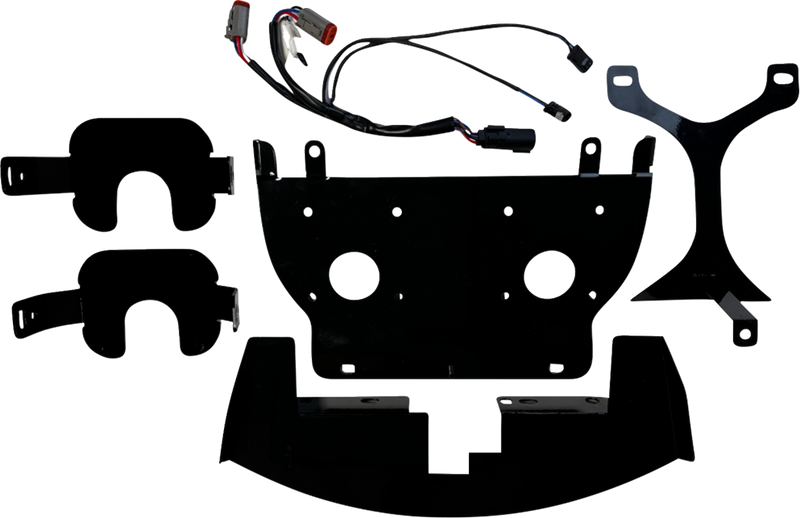 CUSTOM DYNAMICS Shark Demon? 2 Headlight/Fog Light - w/ Speed Plates SD2-23-RG-YW