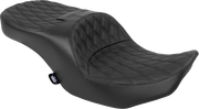 DRAG SPECIALTIES SEATS Freedom Seat - Black - Vinyl - Black Double Diamond Stitch - FLT/FLH '23-'25 4711B