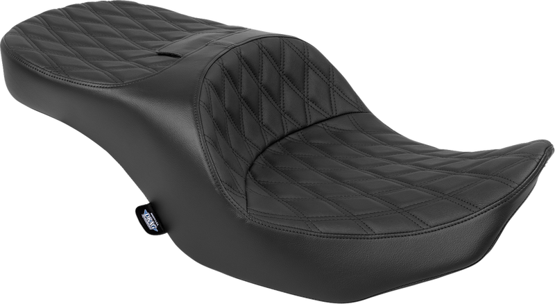 DRAG SPECIALTIES SEATS Freedom Seat - Black - Vinyl - Black Double Diamond Stitch - FLT/FLH '23-'25 4711B