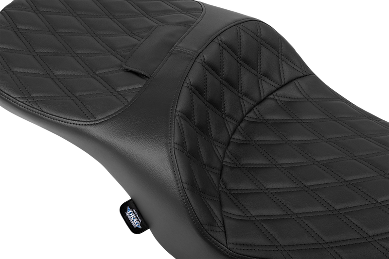 DRAG SPECIALTIES SEATS Freedom Seat - Black - Vinyl - Black Double Diamond Stitch - FLT/FLH '23-'25 4711B