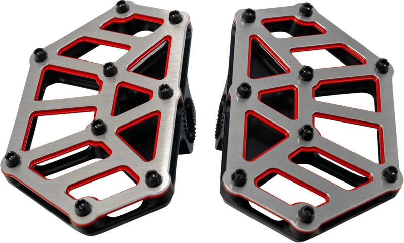 KODLIN USA NXL Mini Floorboards - Black w/ Red Accent K73254-RL