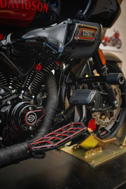 KODLIN USA NXL Floorboards - Black w/ Red Accent K73253-RL