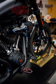 KODLIN USA NXL Footpegs - Black w/ Red Accent K73255-RL