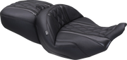 MUSTANG Deluxe One-Piece, 2-Up Seat - Diamond - Black Stitch - FLT/FLH '23-'25 89411