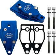 S&S CYCLE Billet Head Breather Kit - Anodized Blue - Twin Cam '99-'17 900-1299