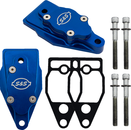 S&S CYCLE Billet Head Breather Kit - Anodized Blue - Twin Cam '99-'17 900-1299