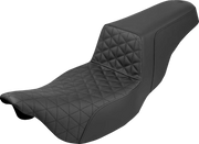 SADDLEMEN Extended Reach Step-Up Seat - Tri-Gripper - Black - FLH/FLT '08-'24 808-07B-180