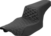 SADDLEMEN Extended Step-Up Seat - Tri-Gripper - Black - FLH/FLT '23-'25 823-07-180