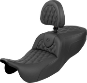 SADDLEMEN Roadsofa* Seat - with Backrest - Lattice Stitch - FLRT/FLTRT '15-'25 815-07-182BR