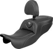 SADDLEMEN Roadsofa* Seat - with Backrest - Carbon Fiber - FLRT/FLTRT '15-'25 815-07-185BR