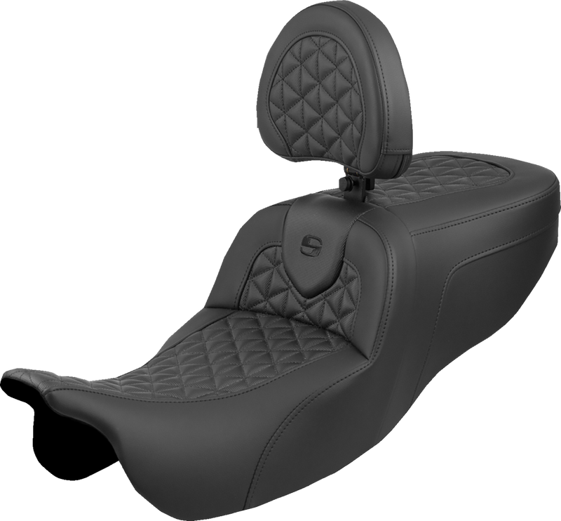 SADDLEMEN Roadsofa* Seat - with Backrest - Tri-Gripper - FLRT/FLTRT '15-'25 815-07-210B0