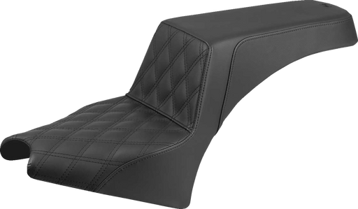 SADDLEMEN Step-Up Seat - Driver Lattice Stitch - Black - Indian Scout '25 I25-33-172