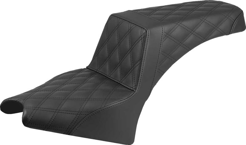 SADDLEMEN Step-Up Seat - Lattice Stitch - Black - Indian Scout '25 I25-33-175