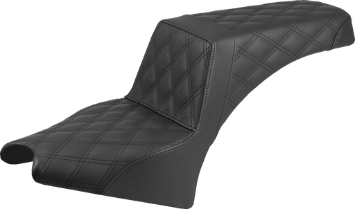 SADDLEMEN Step-Up Seat - Lattice Stitch - Black - Indian Scout '25 I25-33-175