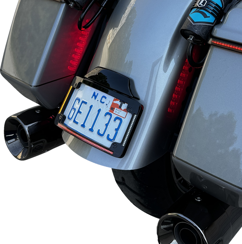 CUSTOM DYNAMICS License Plate Frame - LED - Black TF05-23-B