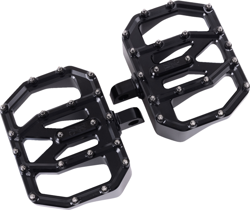 THRASHIN SUPPLY CO. Mini Aggressor Floorboards - Black - Rear TSC-2031-1-D