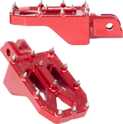 THRASHIN SUPPLY CO. Aggressor Foot Pegs - Front - Red - FL/FX '18-'25 TSC-2022-2-SF