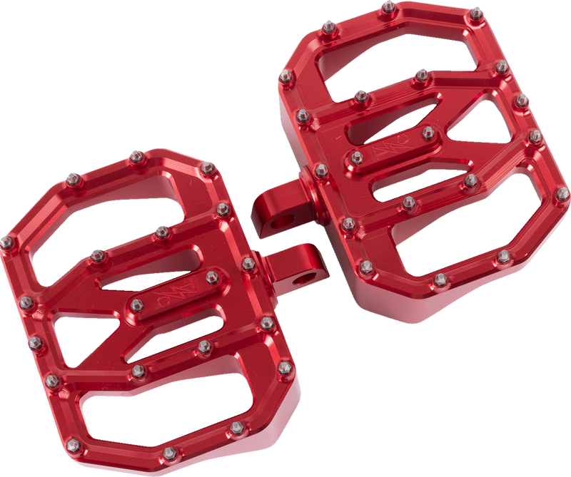 THRASHIN SUPPLY CO. Mini Aggressor Floorboards - Red - Rear TSC-2031-2-D