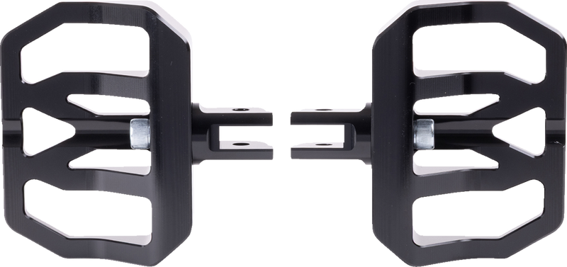 THRASHIN SUPPLY CO. Mini Aggressor Floorboards - Black - Front TSC-2031-1-SF