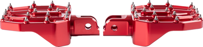 THRASHIN SUPPLY CO. Mini Aggressor Floorboards - Red - Front TSC-2031-2-SF