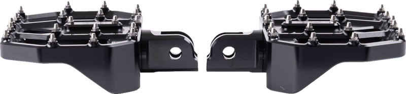 THRASHIN SUPPLY CO. Mini Aggressor Floorboards - Black - Front TSC-2031-1-SF